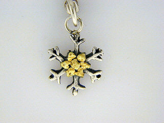 C008  Snowflake with Small charm with Nuggets