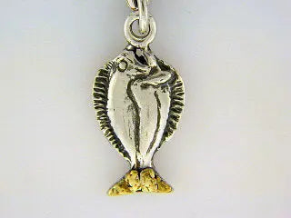 C032 Halibut Charm Fishing For Gold