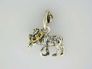 C076 Charm Moose Silver & Nuggets