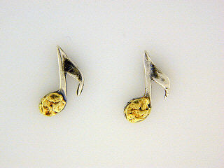 EP005 Note Silver Earring Posts