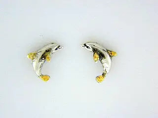 EP013 Dolphin Silver Earring Posts Fishing For Gold