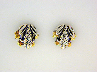 EP030 Frog Silver Earring Posts