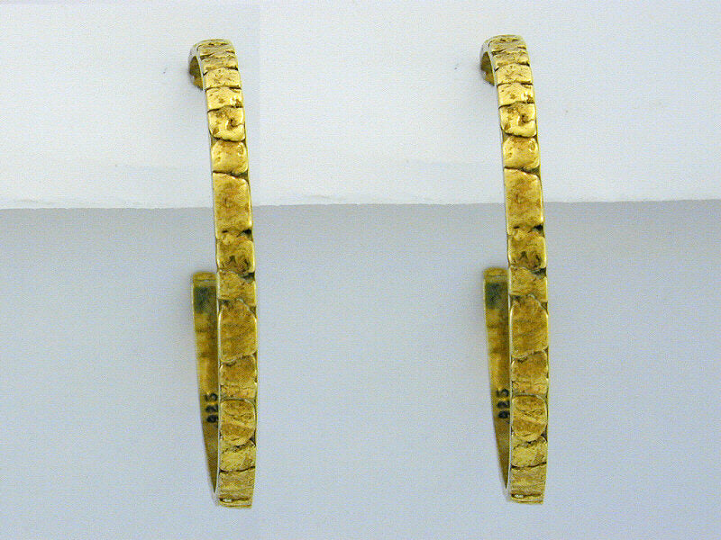 EP211 2mm 14kt Large Hoop with Alaskan Gold Nuggets