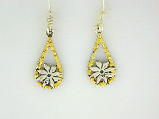 EW018 Forget Me Not Tear Drops Earring Wires Fishing For Gold