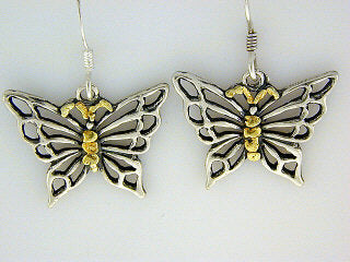 EW115  Butterfly Medium Earring Wires
