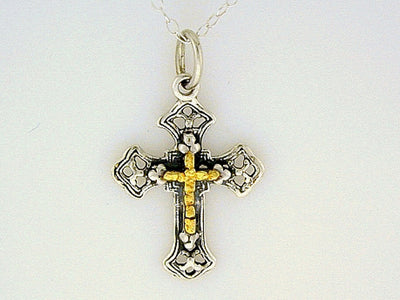 N127  Cross Necklace Silver