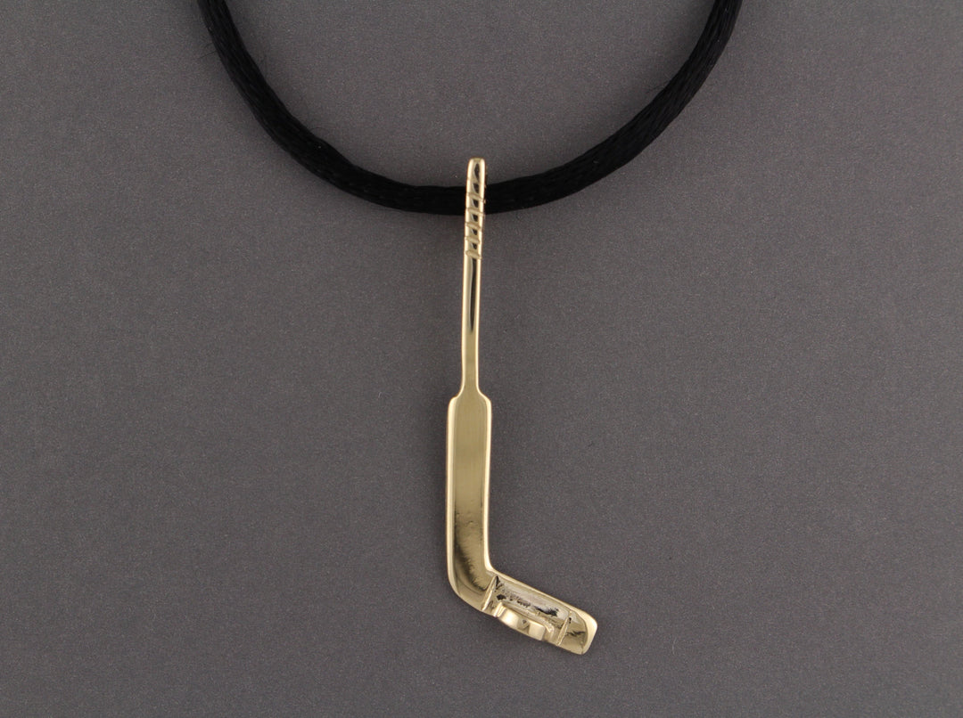 N502G Goalie Stick with/Puck Large 14kt Fishing For Gold