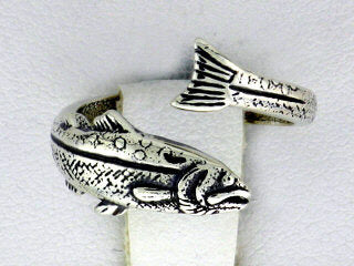 R133 Ring Adj Salmon Ring Adjustable – fishingforgold