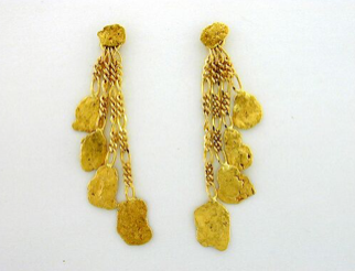 EJ304 Four Nuggets Dangle Earring