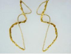 EPSP04 Spiral 14kt with\Nuggets Earring Posts