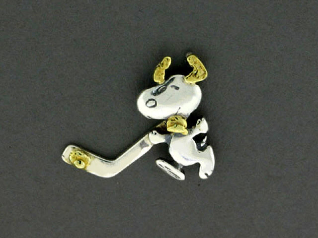TT079 Snoopy with/Hockey Stick Tack Fishing For Gold