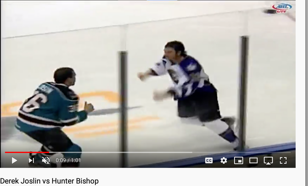 Derek Joslin vs Hunter Bishop Monarchs Hockey Fight