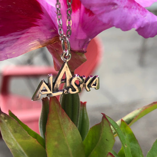 N121  Alaska Mountain Necklace Silver