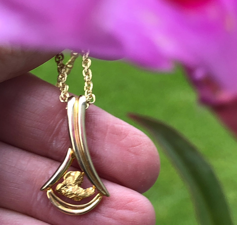 N821 Pendant 14kty & Nuggets