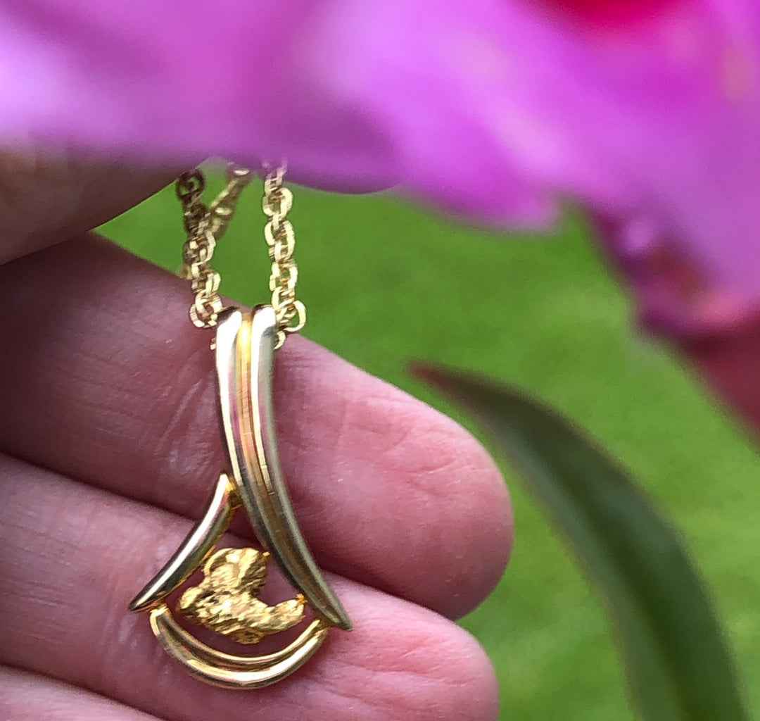 N821 Pendant 14kty & Nuggets