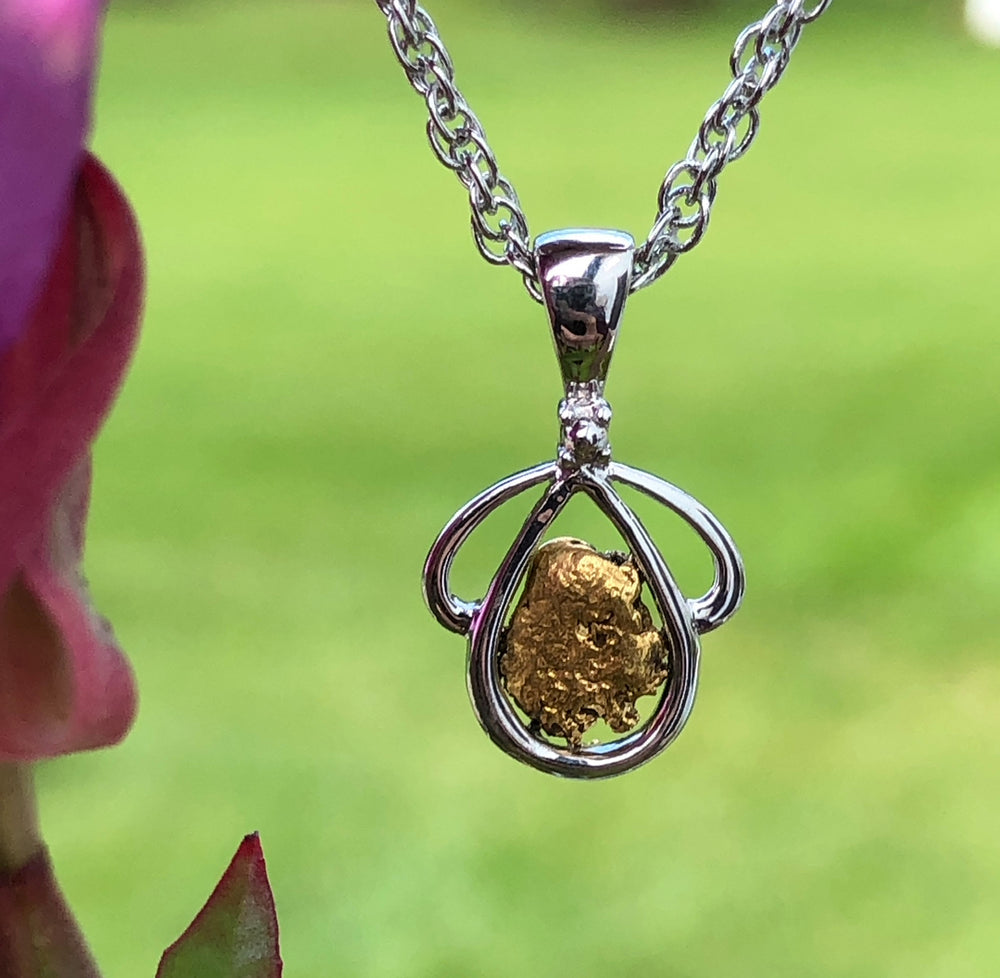 N826S 1.0  Pendant Silver and Nuggets