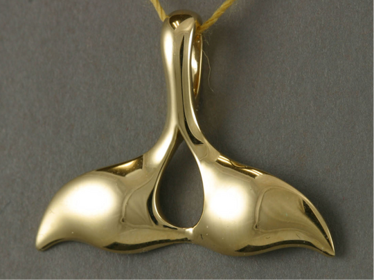 N904  Pendant Whale Tail 14kty