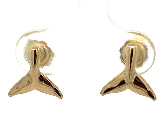 EP275  Whale Tail 14kt Earring Posts
