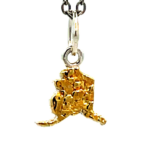 EW007LG Alaska State Gold Nugget Earrings