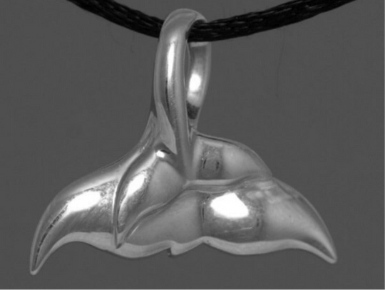N910S  Whale Tail Pendant Silver
