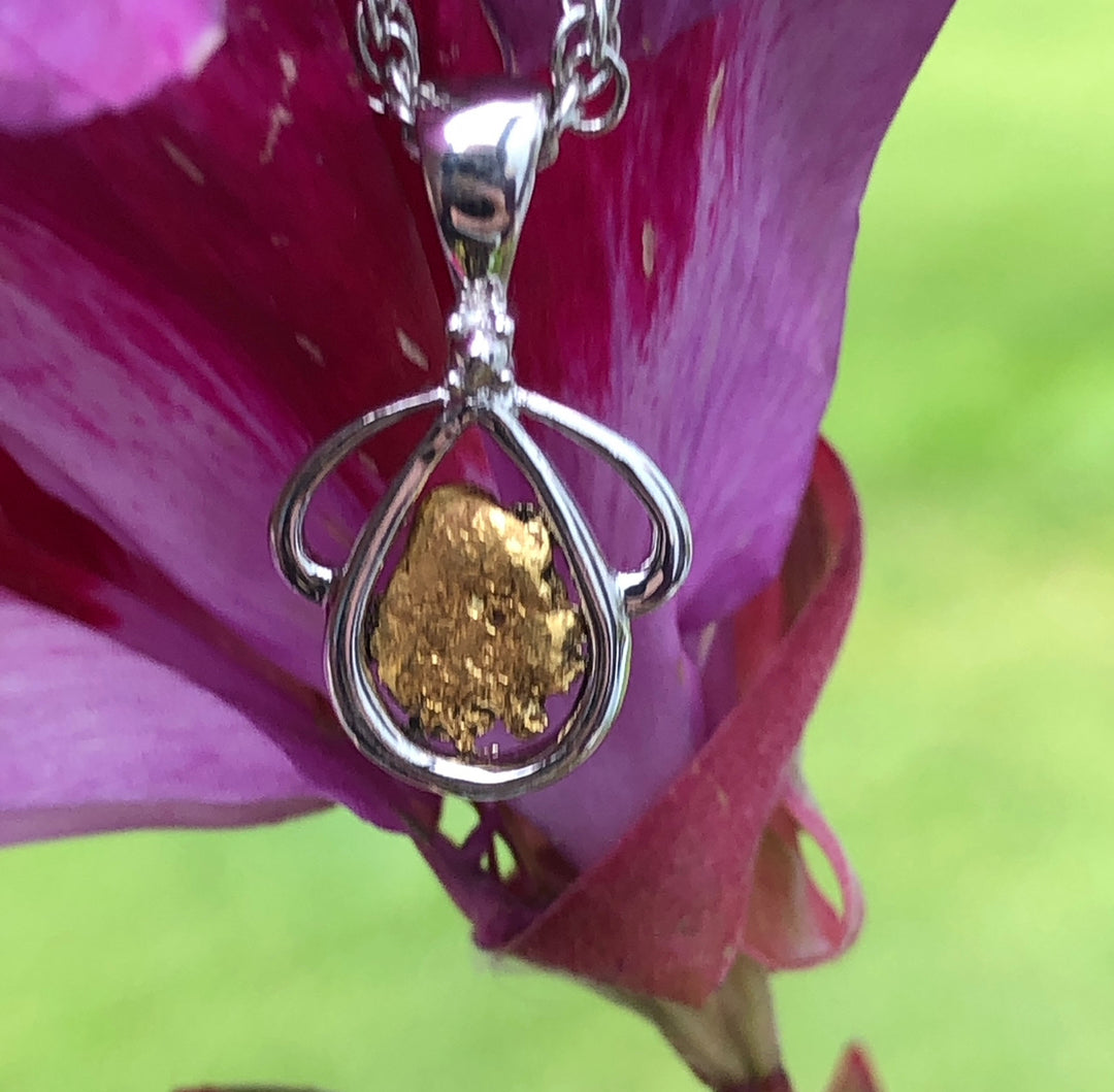 N826S 1.0  Pendant Silver and Nuggets
