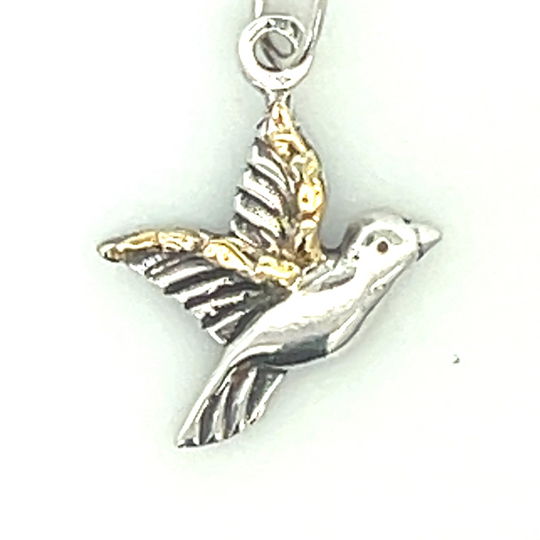 N097  Hummingbird Necklace Silver
