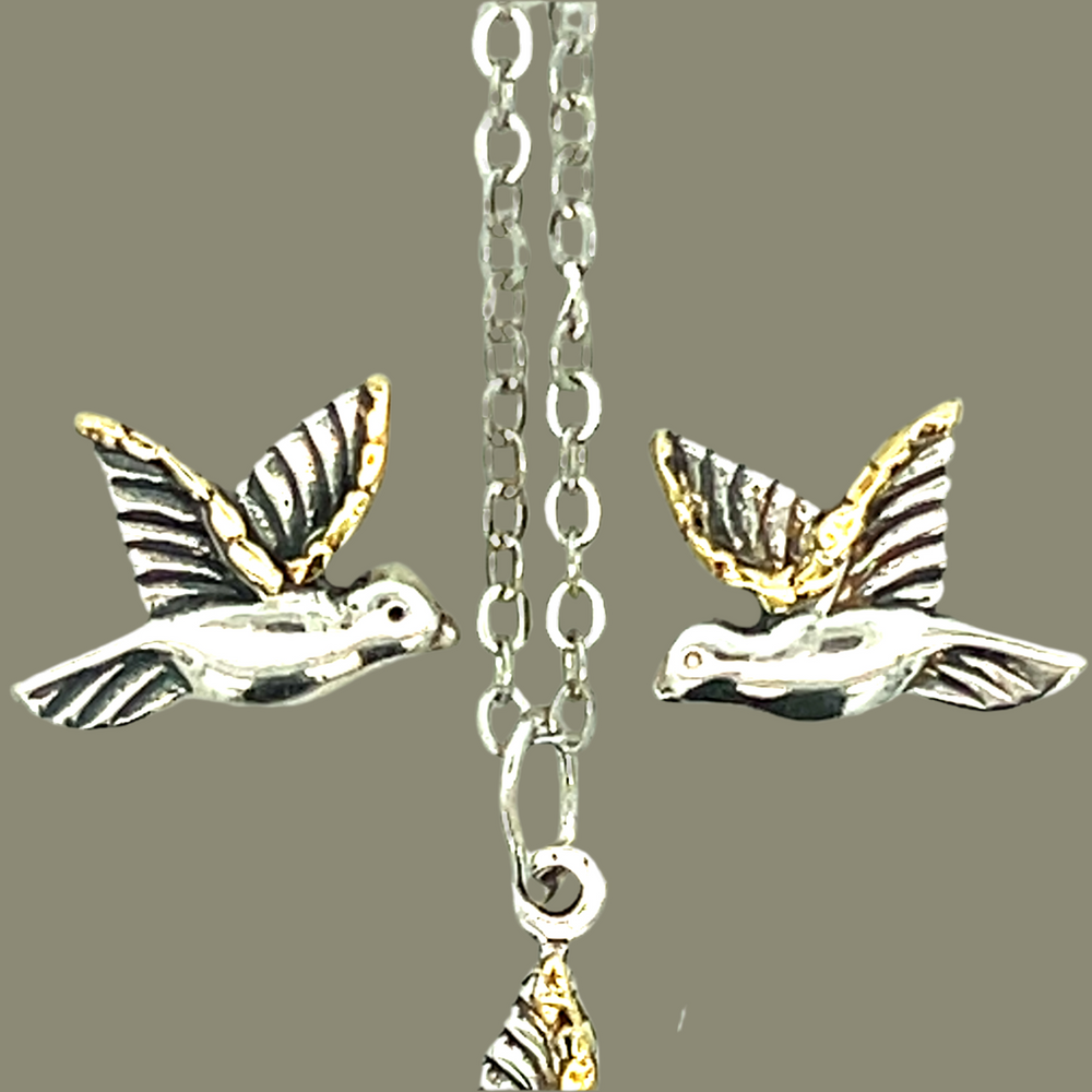 EP063  Hummingbird Silver Earring Posts