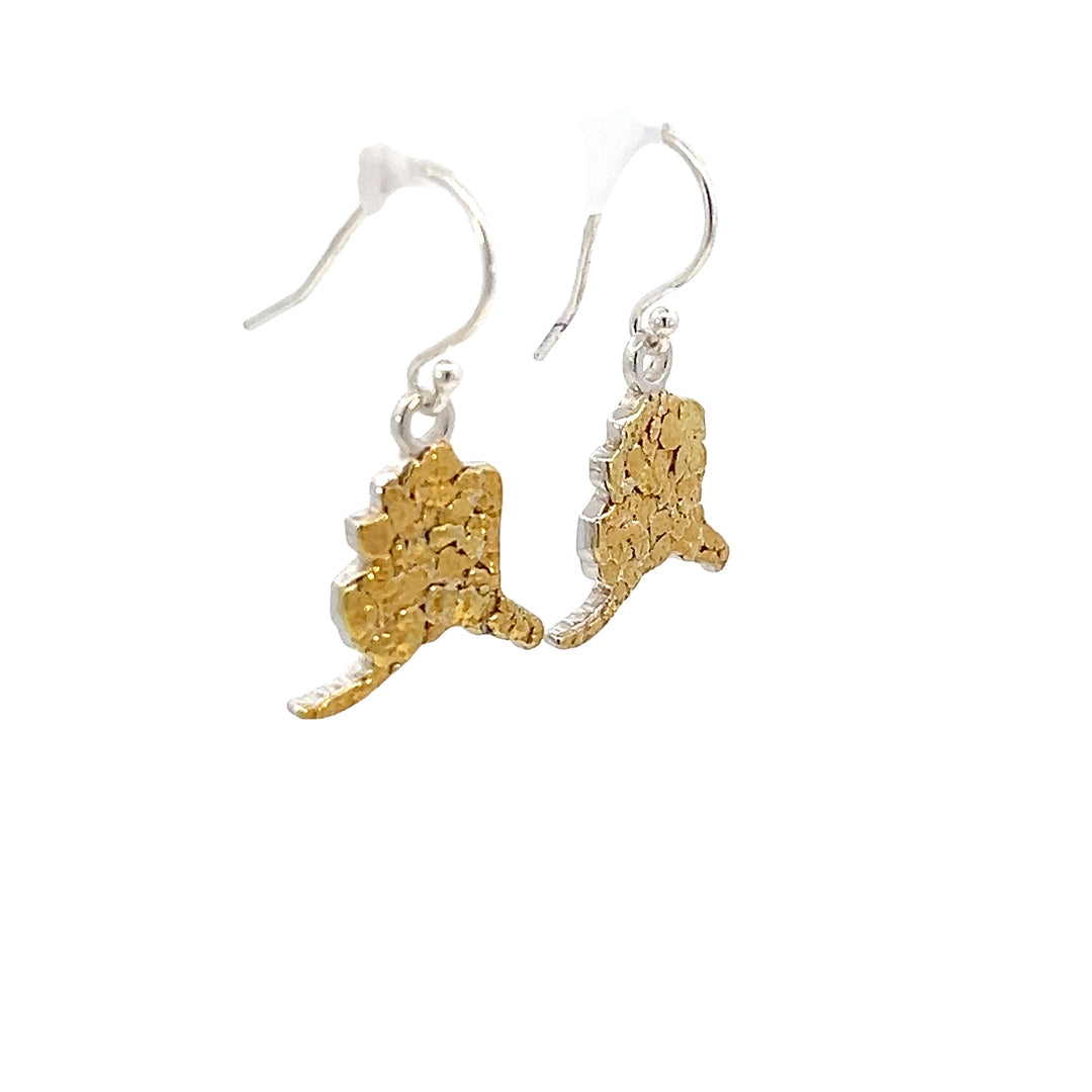 EW007LG Alaska Gold Nugget Earrings