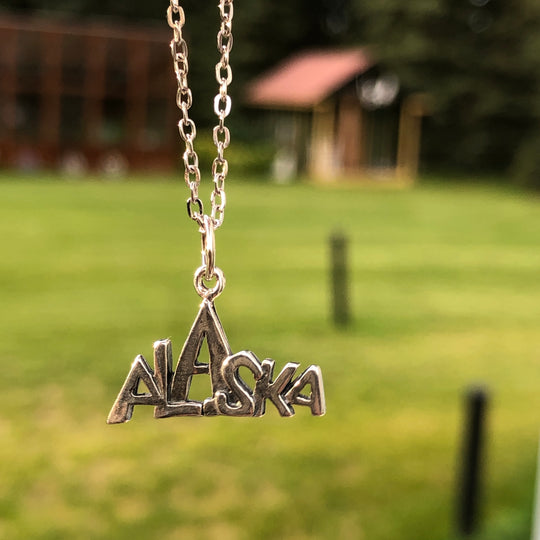 N121  Alaska Mountain Necklace Silver
