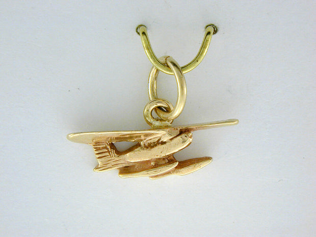 C300  Airplane Small Charm 14kt