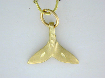 C309  Whale Tail Charm 14kt