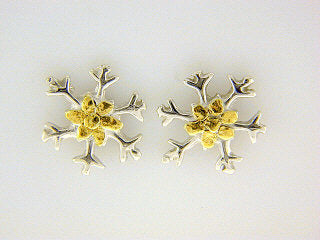 EP006  Snowflake with Silver Earring Posts