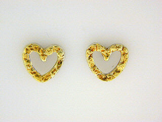 EP024  Heart Silver Earring Posts