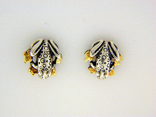 EP030  Frog Silver Earring Posts