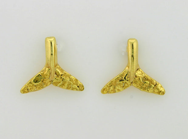 EP225  Whale Tail Earring Posts all 14kty