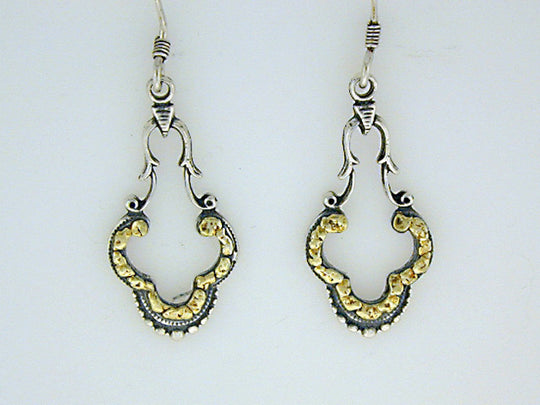 EW023  Earring Wires with Alaskan Gold Nuggets