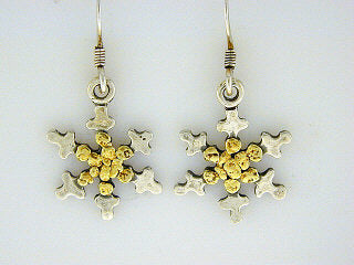 EW070  Snowflake with Large Earring Wires