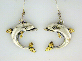 EW077  Dolphin Large Earring Wires