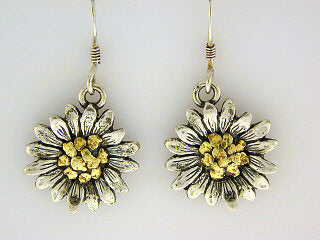 EW117  Flower with Medium Earring Wires