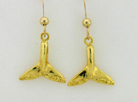 EW301  Whale Tail with Nuggets Earring Wires