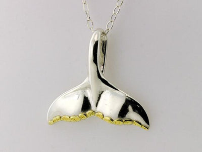 N073  Whale Tail Large pendant