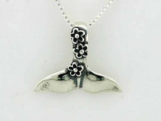N160  Whale Tail Flower Silver