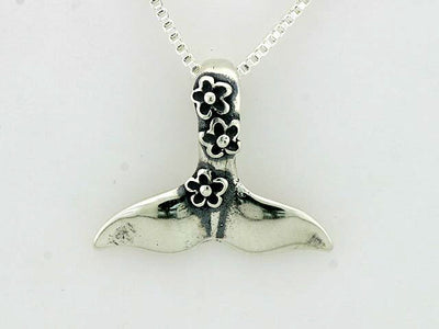 N160  Whale Tail Flower with Silver