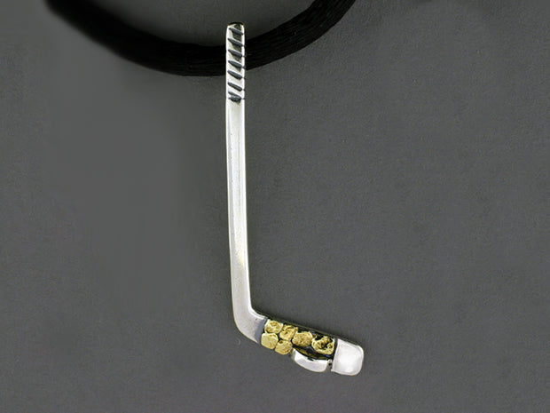 N500SN   Hockey Stick Large with/puck Silver Nuggets