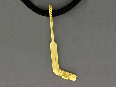 N502GN  Goalie Stick with/Puck Large 14kt Nuggets