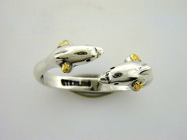 R079  Dolphin Small Adjustable Ring