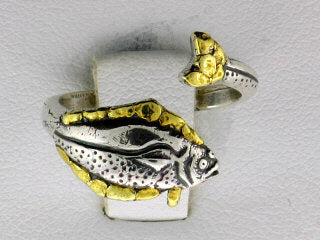 R132  Ring Adj Halibut All Nuggets Adjustable
