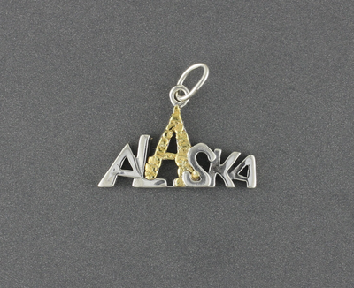 N121N  Alaska Mountain Necklace Silver with nug