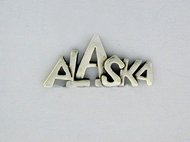 TT060  Alaska Mountain Silver Tie Tack