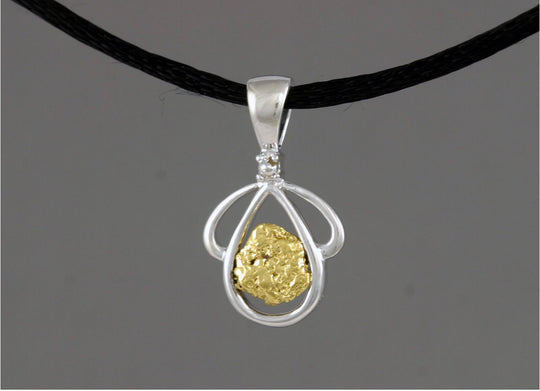 N826S 1.0  Pendant Silver and Nuggets